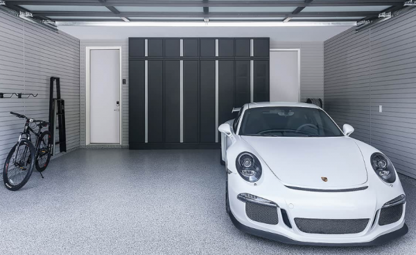 Garasi dengan desain minimalis dan sederhana